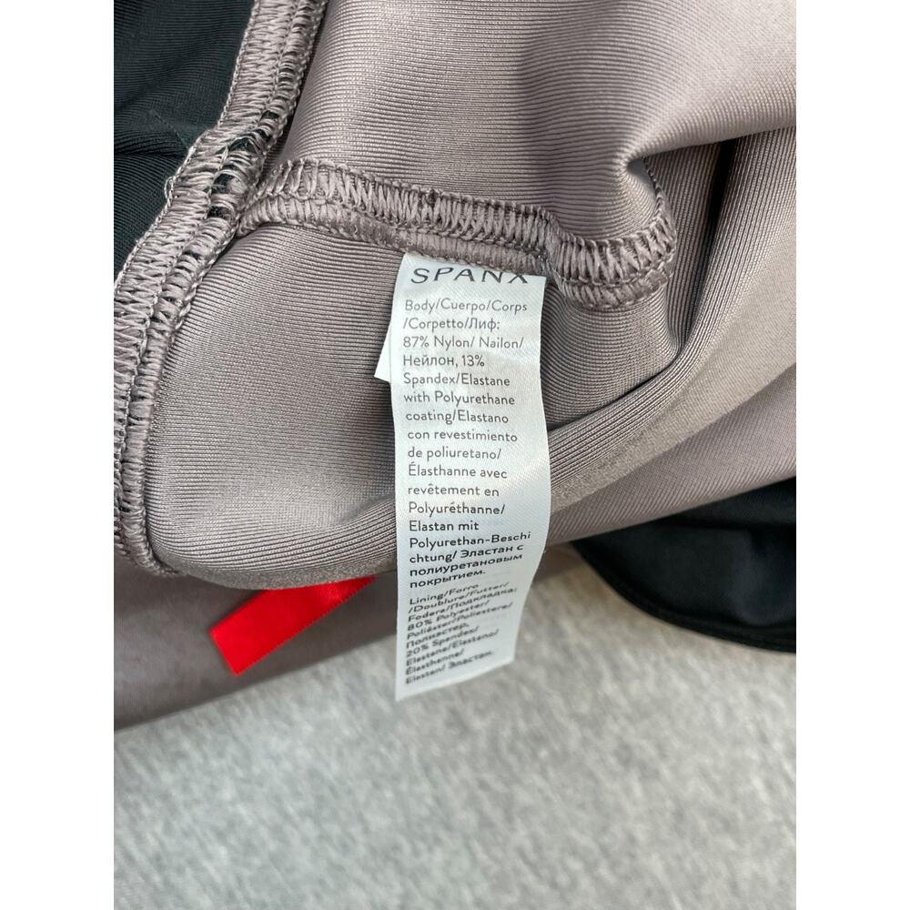 Spanx Leggings Womens XL Brown Faux Leather Shaping Stretch Waistband 29" Inseam - Picture 8 of 11